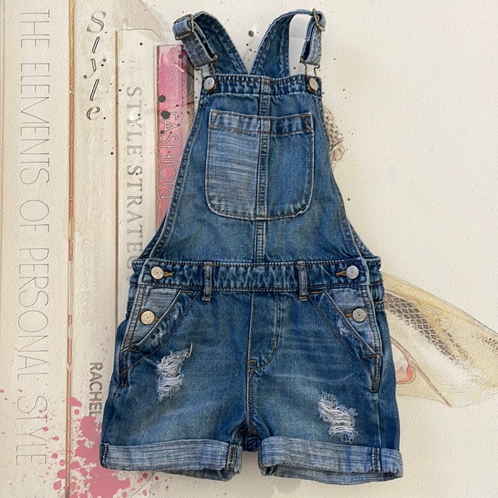 Gap Kids Denim Blue Short Overall size Small